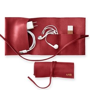 Mark and Graham Leather Charger Roll up